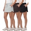 image:image3 Pack Womens 16 Skorts Skirts Pockets Athletic Golf Tennis Casual ShortsSet 1