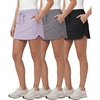 image:image3 Pack Womens 16 Skorts Skirts Pockets Athletic Golf Tennis Casual ShortsSet 2