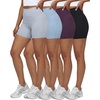 image:image4 Pack Womens 6 Biker Shorts High Waisted Athletic Running Workout YogaSet 3