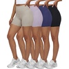 image:image4 Pack Womens 6 Biker Shorts High Waisted Athletic Running Workout YogaSet 4