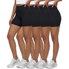 image:image4 Pack Womens 6 Biker Shorts High Waisted Athletic Running Workout YogaSet 5