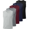 image:image5 Pack Boys Mesh Tank Tops Dry Fit Athletic Sleeveless Shirts Teen KidsSolid Black  Solid Navy Blazer  Solid Burgundy  Solid Ultimate Grey  Solid Dawn Blue