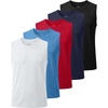 image:image5 Pack Boys Mesh Tank Tops Dry Fit Athletic Sleeveless Shirts Teen KidsSolid Black  Solid Navy Blazer  Solid Ski Patrol  Solid All Aboard  Solid Bright White