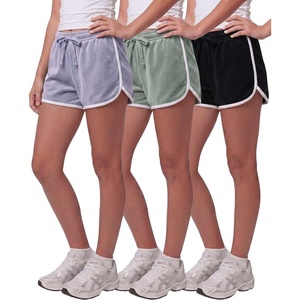 image:image3 Pack Girls Fleece Dolphin Shorts Athletic Soccer Kids Teens Sports YouthSolid Black  Solid Iceberg Green  Solid Orchid Petal