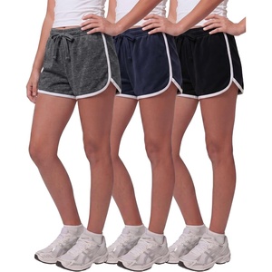 image:image3 Pack Girls Fleece Dolphin Shorts Athletic Soccer Kids Teens Sports YouthSolid Black  Solid Navy Blazer  Charcoal Heather