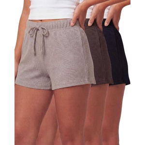 image:image3 Pack Womens Cotton Pajama Shorts Lounge Sleep Comfy Cute Casual Knit PJSolid Black  Solid Burgundy  Solid Navy Blazer  Solid Dawn Blue