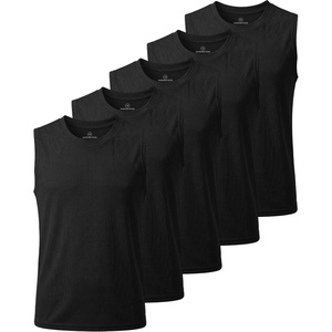 image:image5 Pack Boys Mesh Tank Tops Dry Fit Athletic Sleeveless Shirts Teen KidsSolid Black  Solid Black  Solid Black  Solid Black  Solid Black