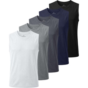 image:image5 Pack Boys Mesh Tank Tops Dry Fit Athletic Sleeveless Shirts Teen KidsSolid Black  Solid Navy Blazer  Solid Quiet Shade  Solid Ultimate Grey  Solid Bright White