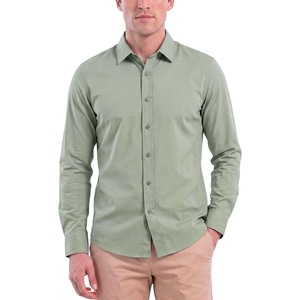 image:imageMens Long Sleeve Cotton Button Down Shirts Casual Work Business TopsSolid Desert Sage