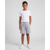 image:image3 Pack Boys Fleece Shorts Athletic Gym Kids Teens Pajama Sleep PocketsSolid Black  Charcoal Heather  Grey Heather