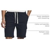image:image3 Pack Mens Cotton Cargo Shorts Drawstring Elastic Waist Casual Work PocketSet 2
