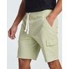 image:image3 Pack Mens Cotton Cargo Shorts Drawstring Elastic Waist Casual Work PocketSet 6