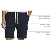 image:image3 Pack Mens Cotton Cargo Shorts Drawstring Elastic Waist Casual Work PocketSet 6