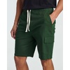 image:image3 Pack Mens Cotton Cargo Shorts Drawstring Elastic Waist Casual Work PocketSet 8