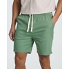 image:image3 Pack Mens Cotton Chino 7 Shorts Casual Lounge Elastic Waist DrawstringSet 1