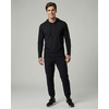 image:image3 Pack Mens Cotton Henley Hoodie Pullover Hooded Shirts Sweatshirts TopsBlack  Black  Black