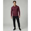 image:image3 Pack Mens Cotton Henley Hoodie Pullover Hooded Shirts Sweatshirts TopsBlack  Burgundy  Navy