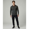 image:image3 Pack Mens Cotton Henley Hoodie Pullover Hooded Shirts Sweatshirts TopsBlack  Charcoal  Blue