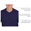 image:image3 Pack Mens Cotton Henley Shirts Short Sleeve Button Up Casual Work LoungeShort Sleeve  Set 4