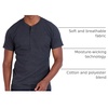image:image3 Pack Mens Cotton Henley Shirts Short Sleeve Button Up Casual Work LoungeShort Sleeve  Set 6