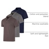 image:image3 Pack Mens Cotton Jersey Polo Shirts Short Sleeve Collared Golf AthleticSet C