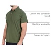 image:image3 Pack Mens Cotton Jersey Polo Shirts Short Sleeve Collared Golf AthleticSet D