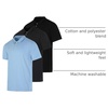 image:image3 Pack Mens Cotton Jersey Polo Shirts Short Sleeve Collared Golf AthleticSet G