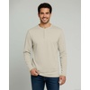 image:image3 Pack Mens Cotton Long Sleeve Henley T Shirts Casual Work Gym Workout TeeLong Sleeve  Set 1