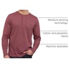 image:image3 Pack Mens Cotton Long Sleeve Henley T Shirts Casual Work Gym Workout TeeLong Sleeve  Set 1