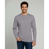 image:image3 Pack Mens Cotton Long Sleeve Henley T Shirts Casual Work Gym Workout TeeLong Sleeve  Set 11