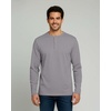 image:image3 Pack Mens Cotton Long Sleeve Henley T Shirts Casual Work Gym Workout TeeLong Sleeve  Set 11