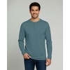 image:image3 Pack Mens Cotton Long Sleeve Henley T Shirts Casual Work Gym Workout TeeLong Sleeve  Set 12