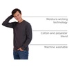 image:image3 Pack Mens Cotton Long Sleeve Henley T Shirts Casual Work Gym Workout TeeLong Sleeve  Set 2