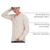 image:image3 Pack Mens Cotton Long Sleeve Henley T Shirts Casual Work Gym Workout TeeLong Sleeve  Set 3