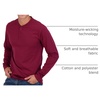 image:image3 Pack Mens Cotton Long Sleeve Henley T Shirts Casual Work Gym Workout TeeLong Sleeve  Set 7