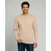 image:image3 Pack Mens Cotton Long Sleeve Henley T Shirts Casual Work Gym Workout TeeLong Sleeve  Set 8