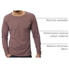 image:image3 Pack Mens Cotton Long Sleeve Pocket T Shirts Crew Neck Athletic WorkoutSet 1