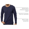 image:image3 Pack Mens Cotton Long Sleeve Pocket T Shirts Crew Neck Athletic WorkoutSet 3