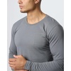 image:image3 Pack Mens Cotton Long Sleeve Pocket T Shirts Crew Neck Athletic WorkoutSet 6