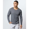 image:image3 Pack Mens Cotton Long Sleeve Pocket T Shirts Crew Neck Athletic WorkoutSet 7