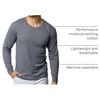 image:image3 Pack Mens Cotton Long Sleeve Pocket T Shirts Crew Neck Athletic WorkoutSet 7