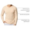 image:image3 Pack Mens Cotton Long Sleeve Pocket T Shirts Crew Neck Athletic WorkoutSet 9