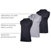 image:image3 Pack Mens Dry Fit Tank Top Hoodie Sleeveless Workout Gym Muscle ShirtsSet 5