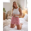 image:image3 Pack Womens Cotton Pajama Shorts Boxer Lounge Sleepwear PJs with PocketsBlack Gingham  Mineral Red Gingham  Pale Lilac Gingham