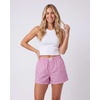 image:image3 Pack Womens Cotton Pajama Shorts Boxer Lounge Sleepwear PJs with PocketsCharcoal Art Stripe  Moonlight Mauve Stripe  Transparent Yellow Stripe