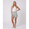 image:image3 Pack Womens Cotton Pajama Shorts Boxer Lounge Sleepwear PJs with PocketsIceberg Green Stripe  Orchid Petal Stripe  Bright White Stripe