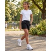 image:image4 Pack Girls Fleece Shorts Lounge Sleep Kids Teens Sweatshorts PocketsSolid Black  Solid Navy Blazer  Charcoal Heather