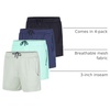 image:image4 Pack Mens 3 Mesh Shorts Athletic Gym Running Basketball Workout Pockets3inch  Set 2