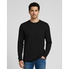 image:image4 Pack Mens Cotton Long Sleeve Shirts Crew Neck Work Casual Jersey T ShirtSet 1
