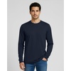 image:image4 Pack Mens Cotton Long Sleeve Shirts Crew Neck Work Casual Jersey T ShirtSet 2